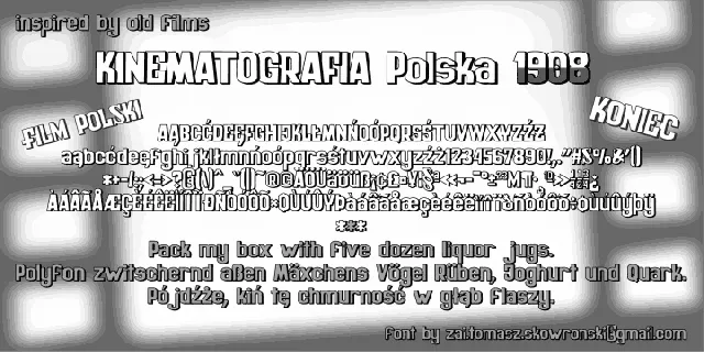 zai Kinematografia Polska 1908 font