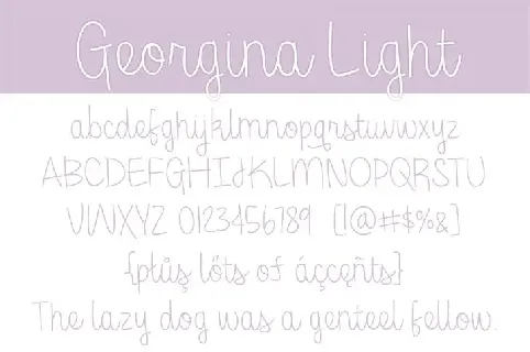Georgina Script font