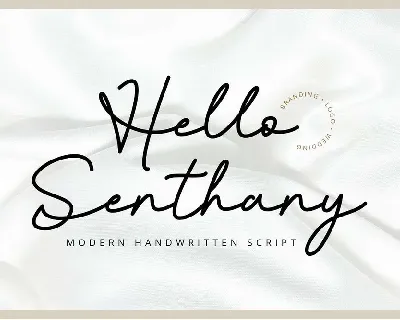 Hello Senthany font