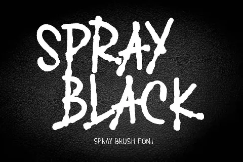 SPRAY BLACK font