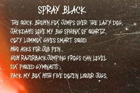 SPRAY BLACK font