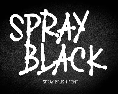 SPRAY BLACK font