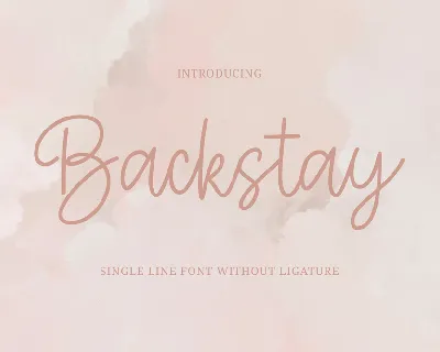 Backstay font