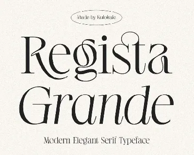 Regista Grande font