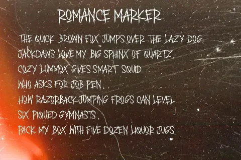 ROMANCE MARKER font