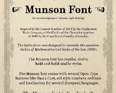 Munson font