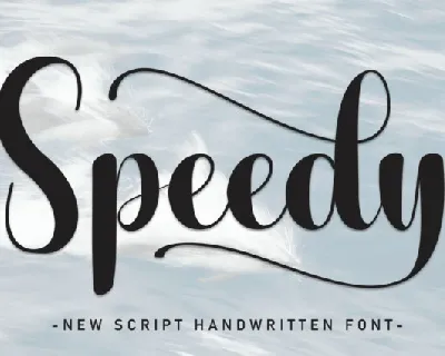 Speedy Script font