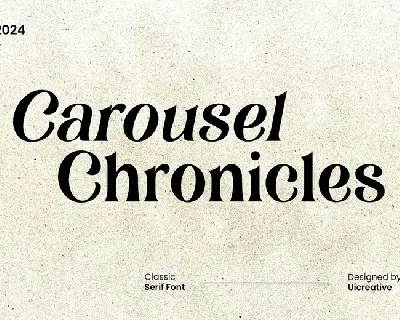 Carousel Chronicles font