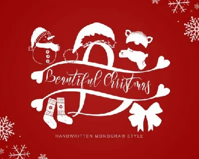 Beautiful Christmas Monogram font