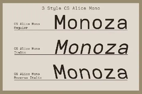 CS Alice Mono font