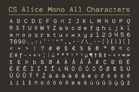 CS Alice Mono font