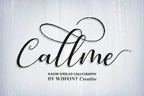 Callme Script font