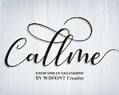 Callme Script font