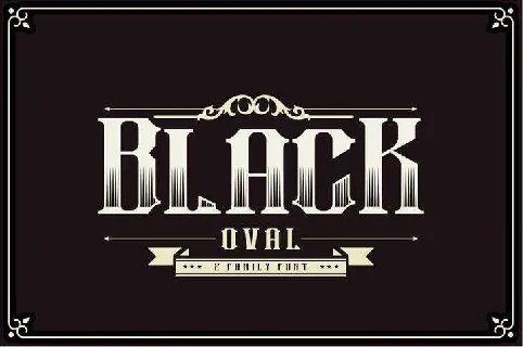 Black Oval Typeface Free font