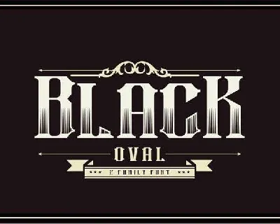 Black Oval Typeface Free font