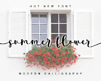 summer flower- personal use font