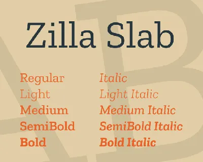 Zilla Slab font