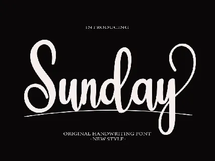 Sunday font