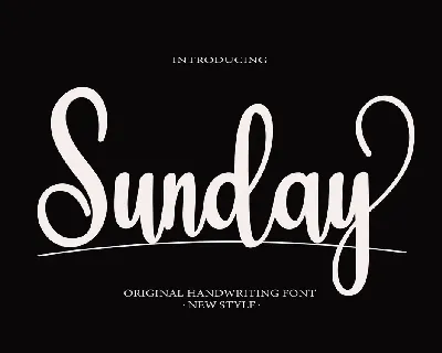 Sunday font