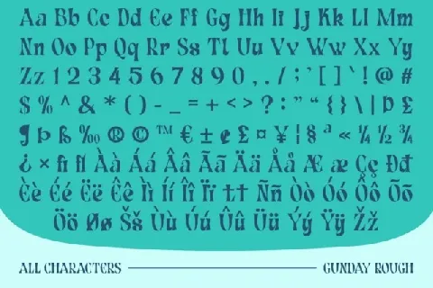 Gunday Rough font