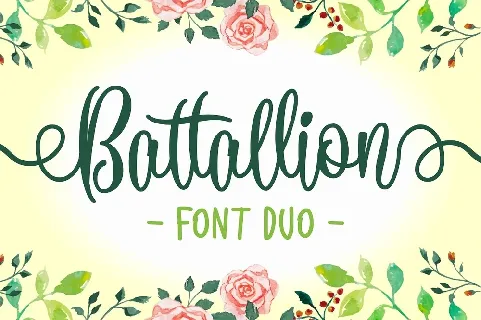Battallion Script Free font