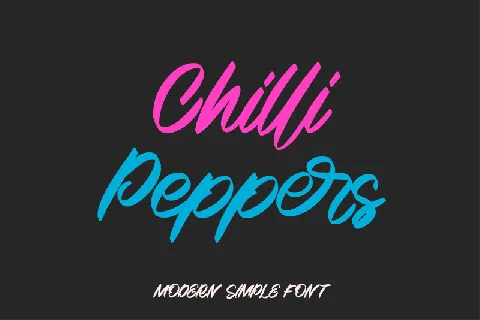 Chilli Peppers - personal use font