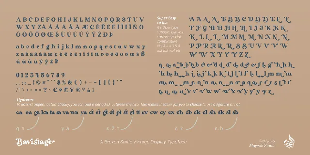 Bavistage font