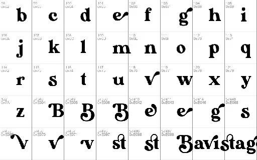 Bavistage font