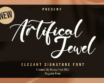 Artificial Jewel Script font