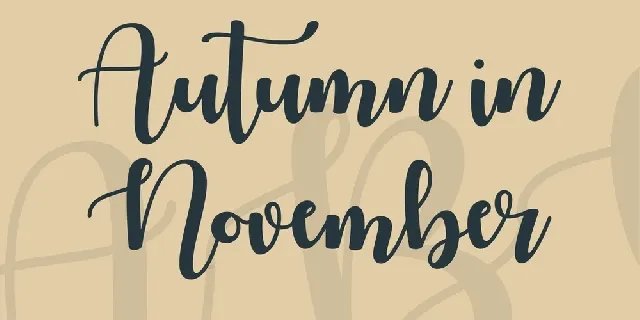 Autumn in November font