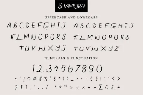 Shamora Brush font