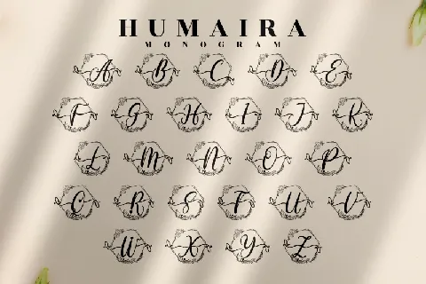 Humaira Monogram font