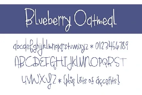 Blueberry Oatmeal Style font