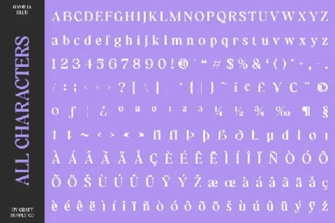 Gamilia Blur font