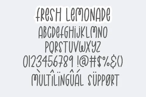 Fresh Lemonade font