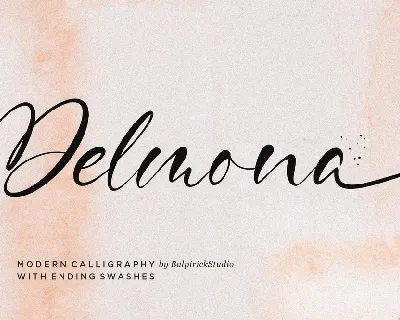 Delmona font