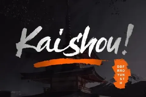 Kaishou Brush font