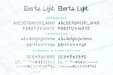 Eberta Light Demo font