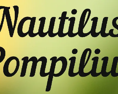 Nautilus Pompilius font