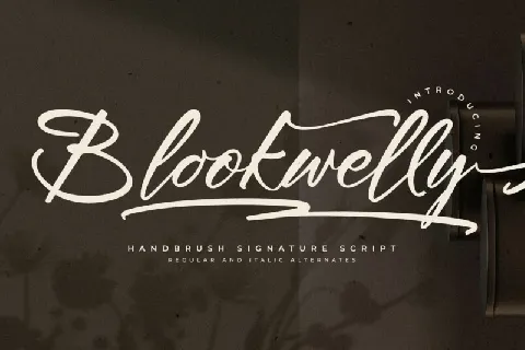 Blookwelly font