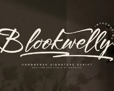 Blookwelly font