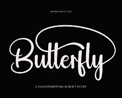 Butterfly Calligraphy Typeface font