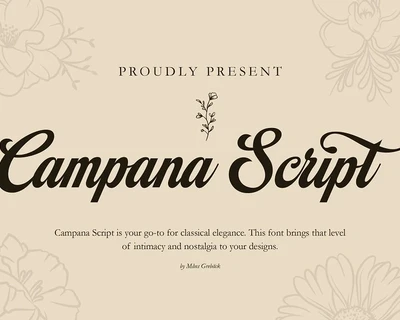 Campana Script font