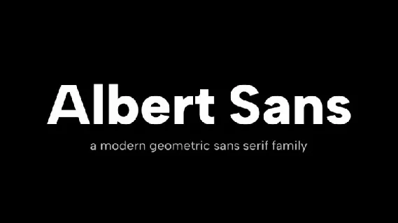 Albert Sans Family font