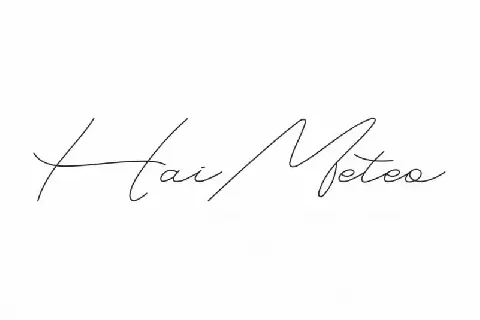 Hai Meteo Signature font