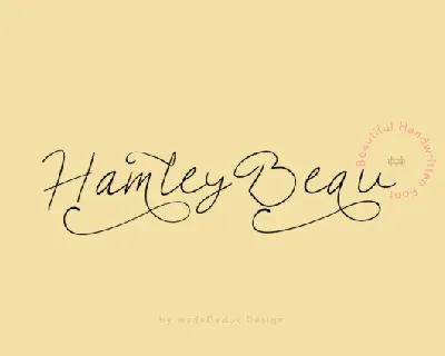 Hamley Beau font