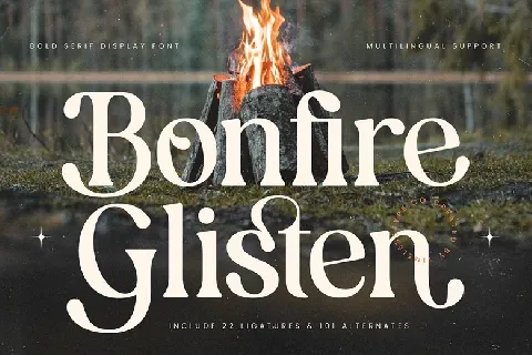 Bonfire Glisten font