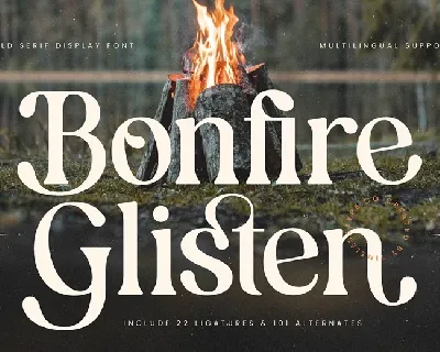 Bonfire Glisten font