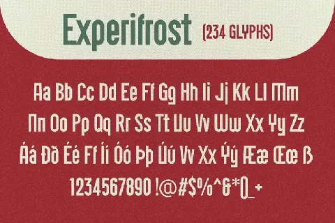 Experifrost font