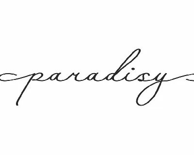 Paradisy Demo font